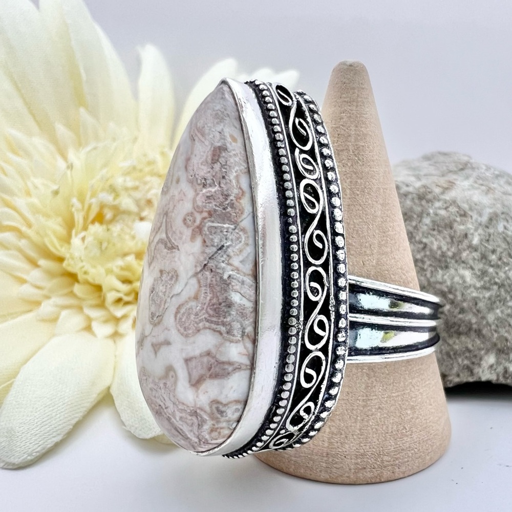 CRAZY LACE AGATE RING - Picture 3 of 9